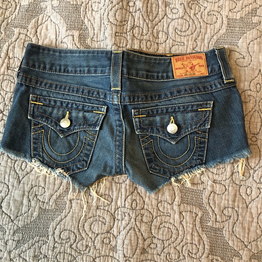 True Religion cutoff shorts